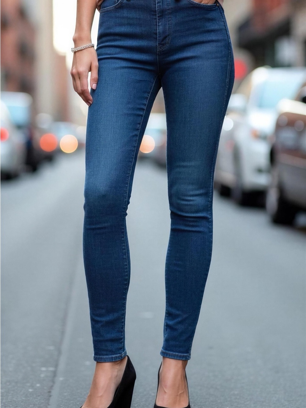 Madewell Dark Blue High-Rise Skinny Jeans